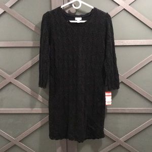 Girls black sweater dress